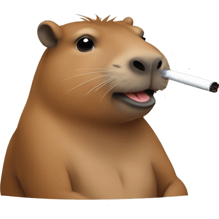 Capybara smoking a cigarette  emoji