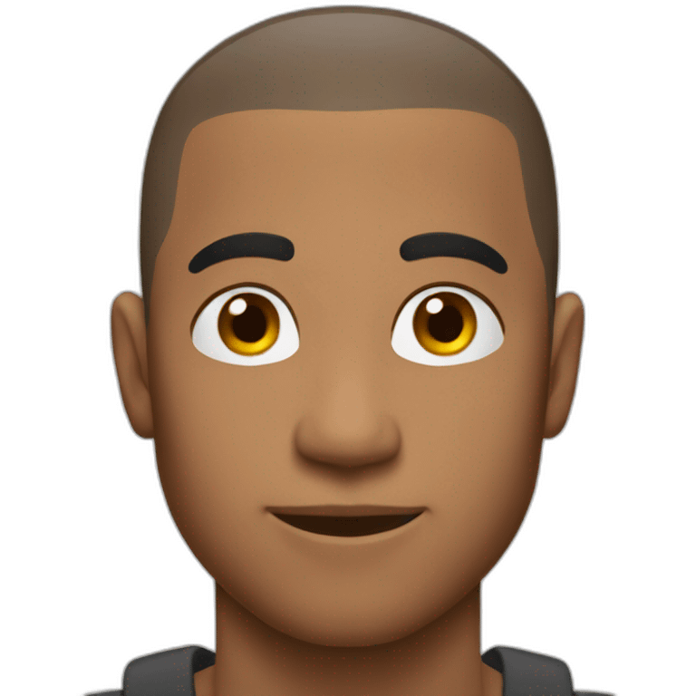 brown man muscle buzz cut emoji