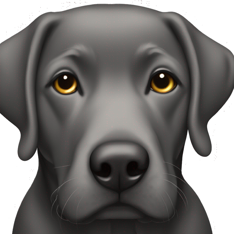 An autistic dwarf black Labrador  emoji