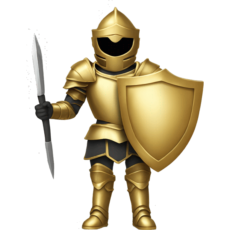 GOLD ARMOR HOLDING SIGN emoji