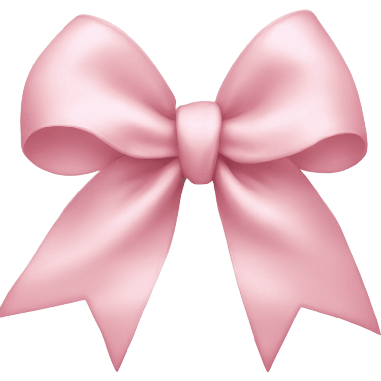 light pink ribbon bow emoji