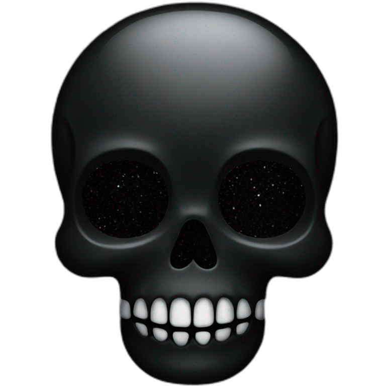 Black glitter skull emoji