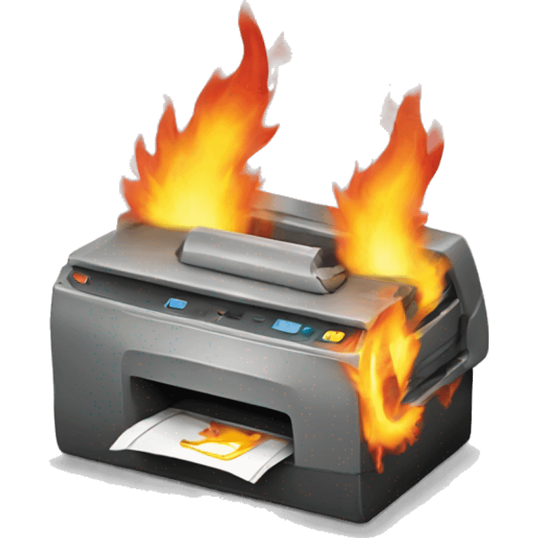 burning printer emoji