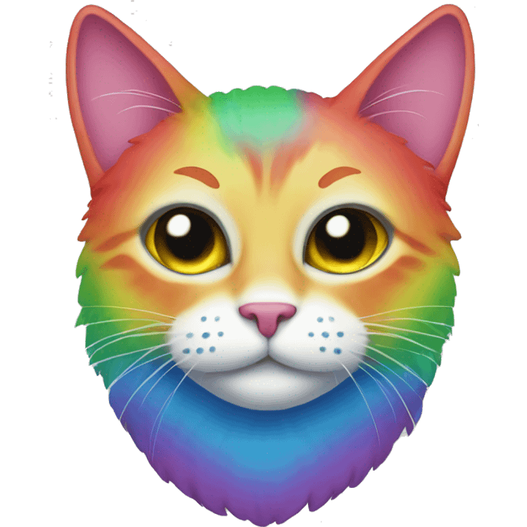 Rainbow cat emoji