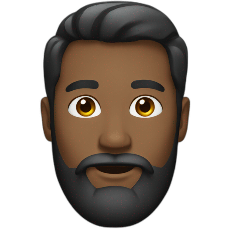 man, beard black emoji