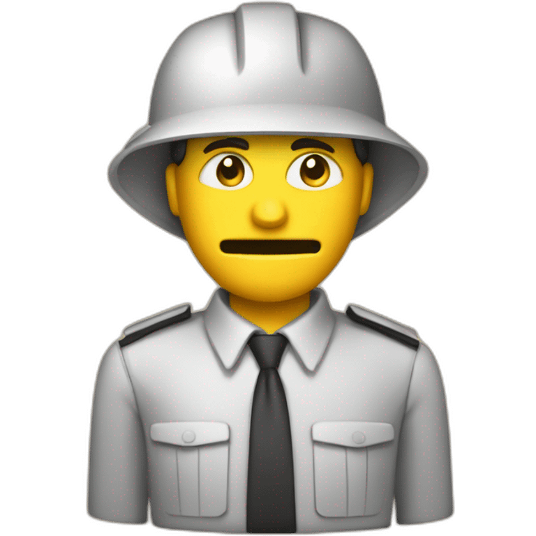 Un homme qui tape au marteau sur un firewall emoji