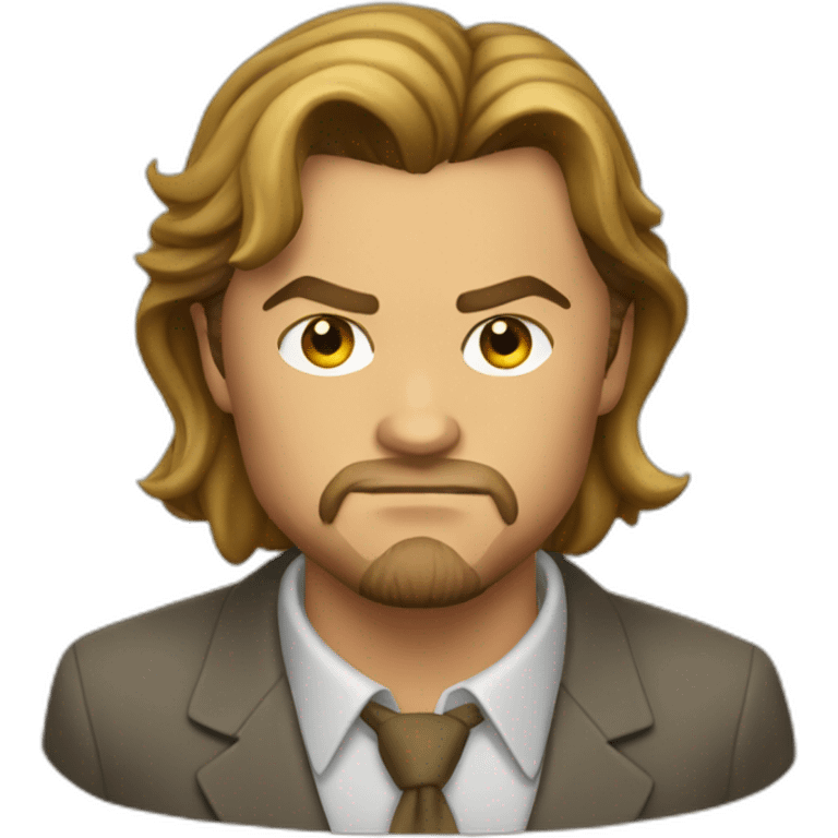 Leonardo DiCaprio solving a problem emoji