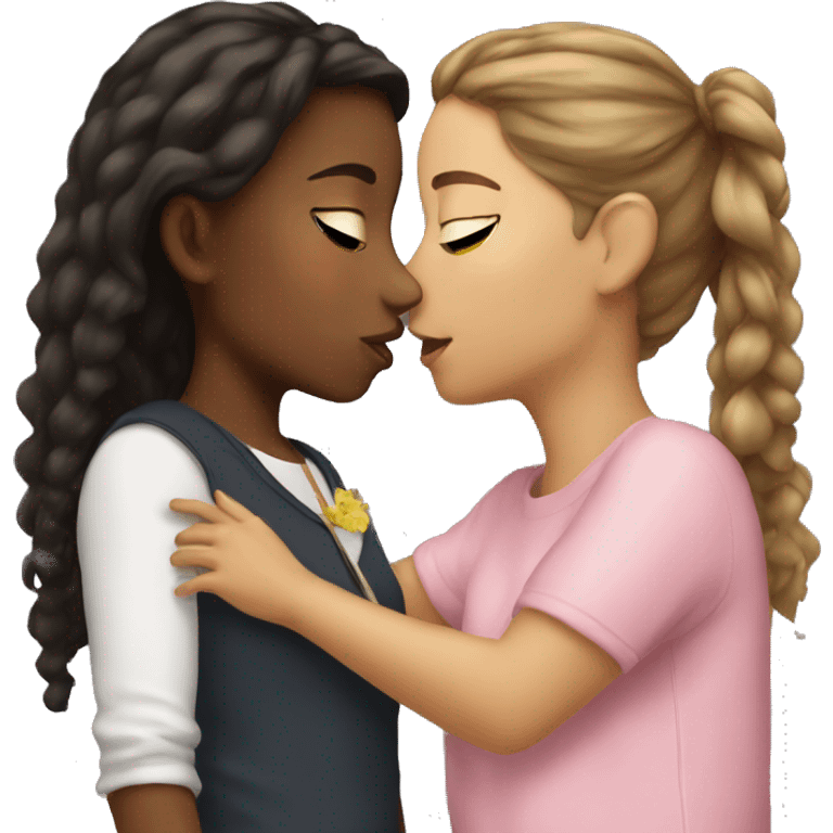 girl kissing girl emoji