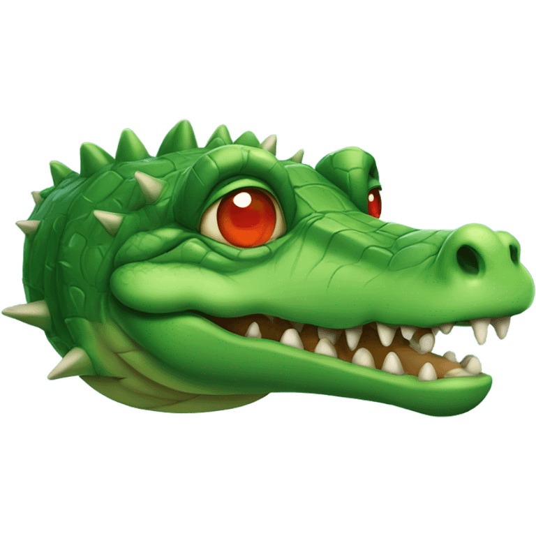 Crocodile with lasers for eyes  emoji