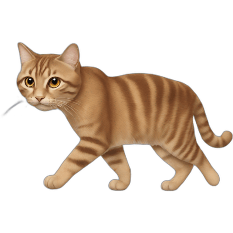 Chat qui marche sur ses deux pattes emoji