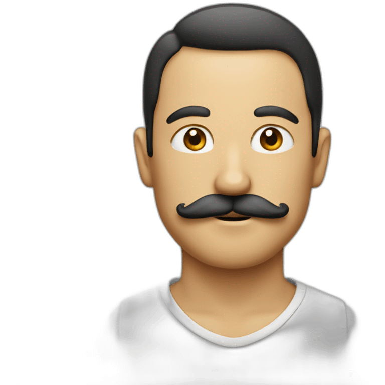 Homme avec moustache carré  emoji