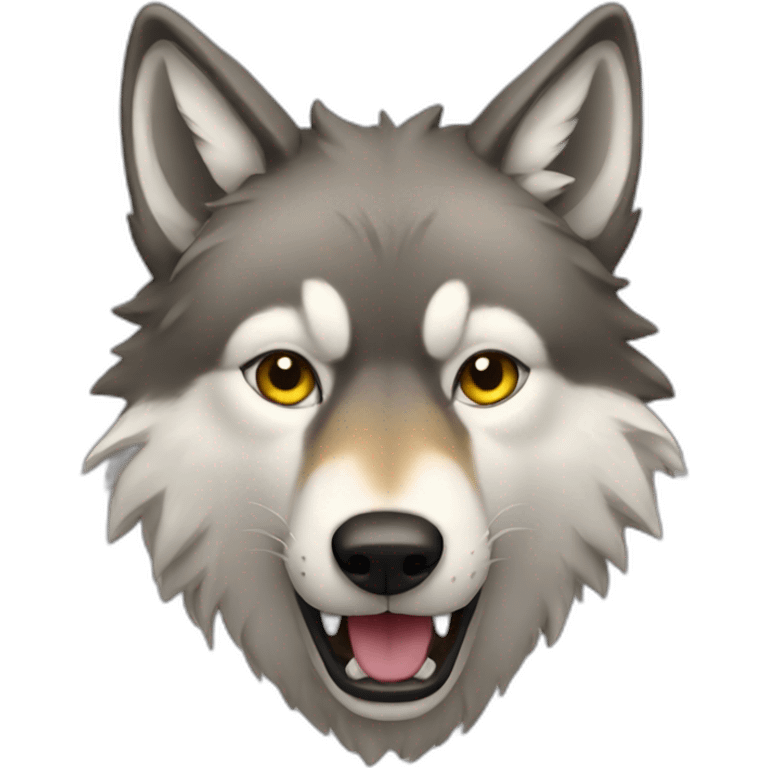 Wolf lafing emoji