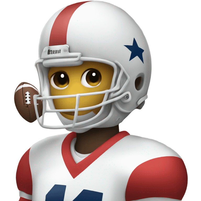 white chess pawn wearing american football gear emoji