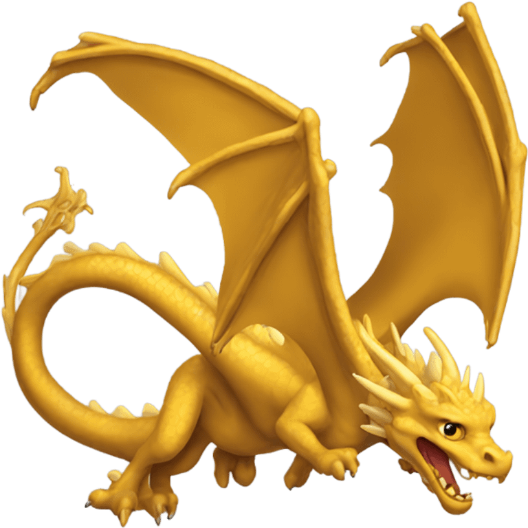 Golden flying Dragon  emoji