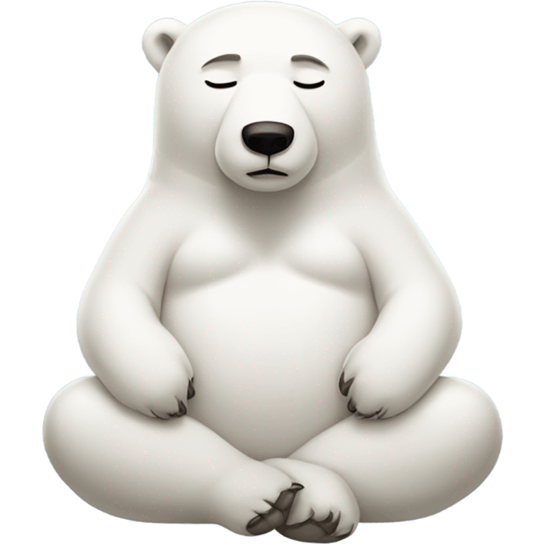 Meditating Polar Bear  emoji