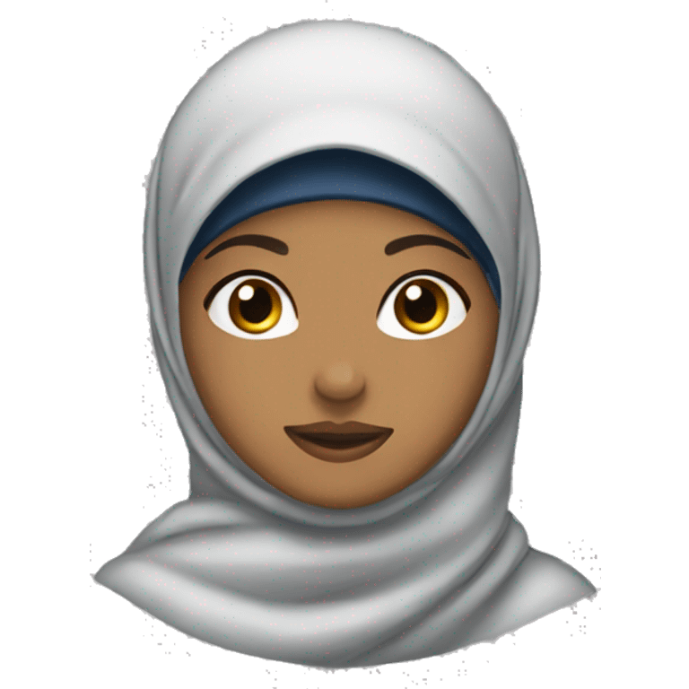 hijabi girl wearing cap backward with rizz facial expression emoji