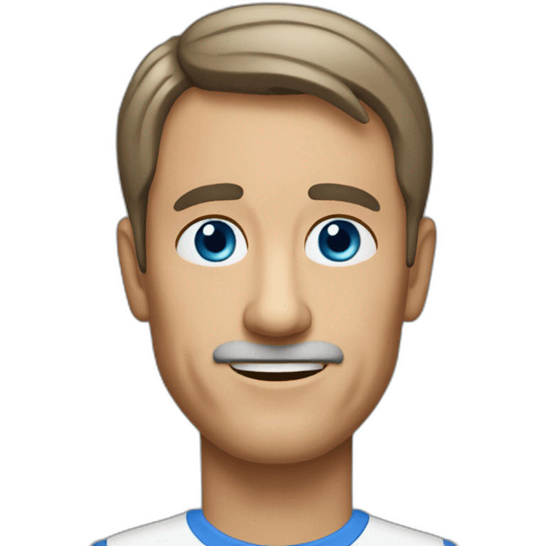 A 50-yo with Bob brown haircut and blue eyes emoji