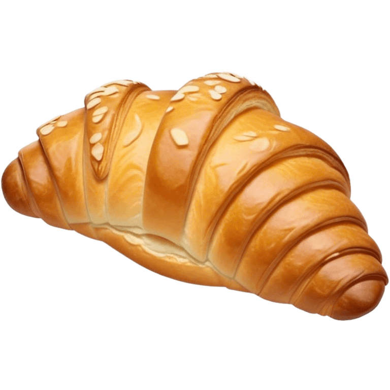 Cinematic Realistic Rustic French Croissant Pastry Emoji, depicted as a flaky, buttery crescent with delicate, layered textures and a slight, intentional char along the edges that imparts a rustic, artisanal charm. The golden, crispy exterior shows a hint of burnt nuance, rendered with warm, inviting lighting and exquisite detail to capture its time-honored, imperfect perfection. emoji