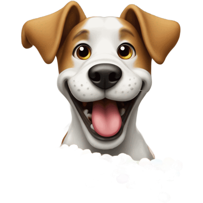 Dog eating m&ms emoji