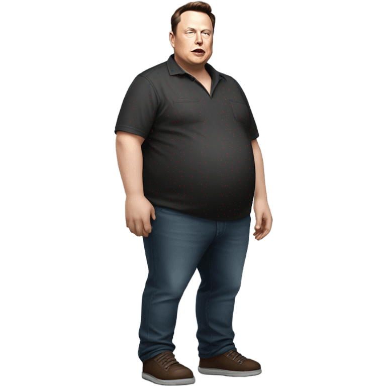 Elon musk fat gamer  full body extremely photorealistic, very well made emoji