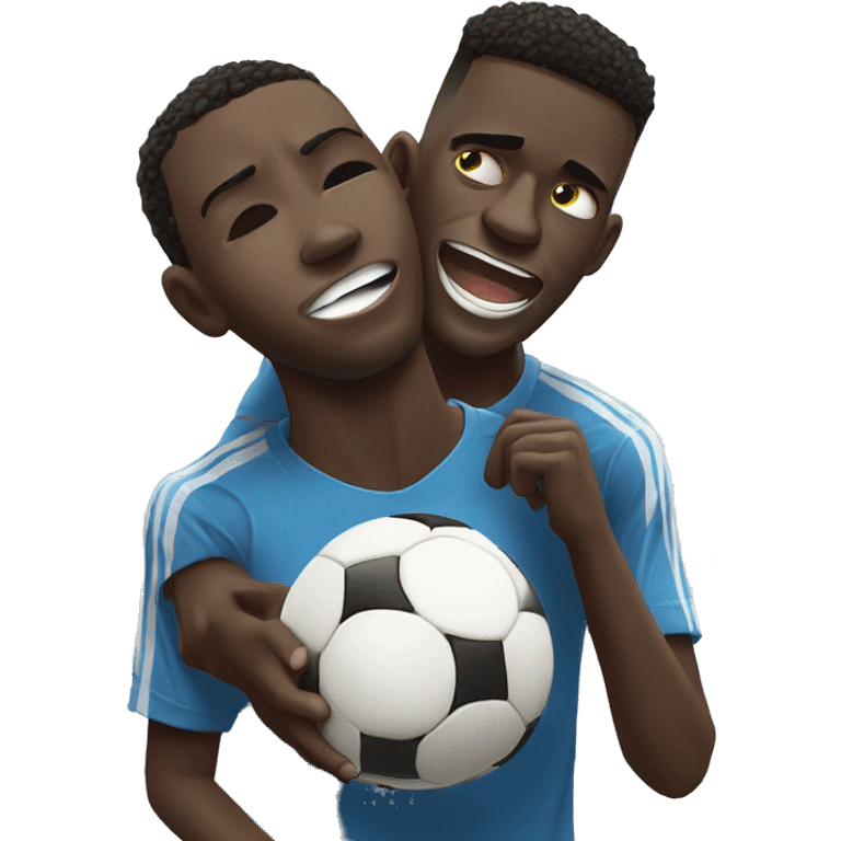 Vinicius jr crying while Rodri holds the ballon dór emoji