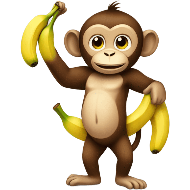 monkey with banana emoji