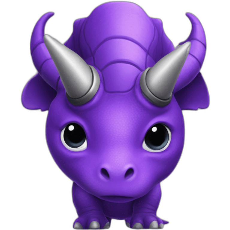 purple astronaut triceratops emoji