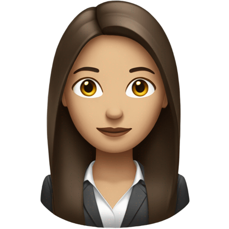 business woman long straight brown hair emoji