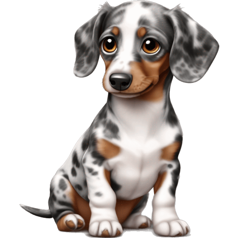 Brauner mini dachshund Welpe merle  emoji