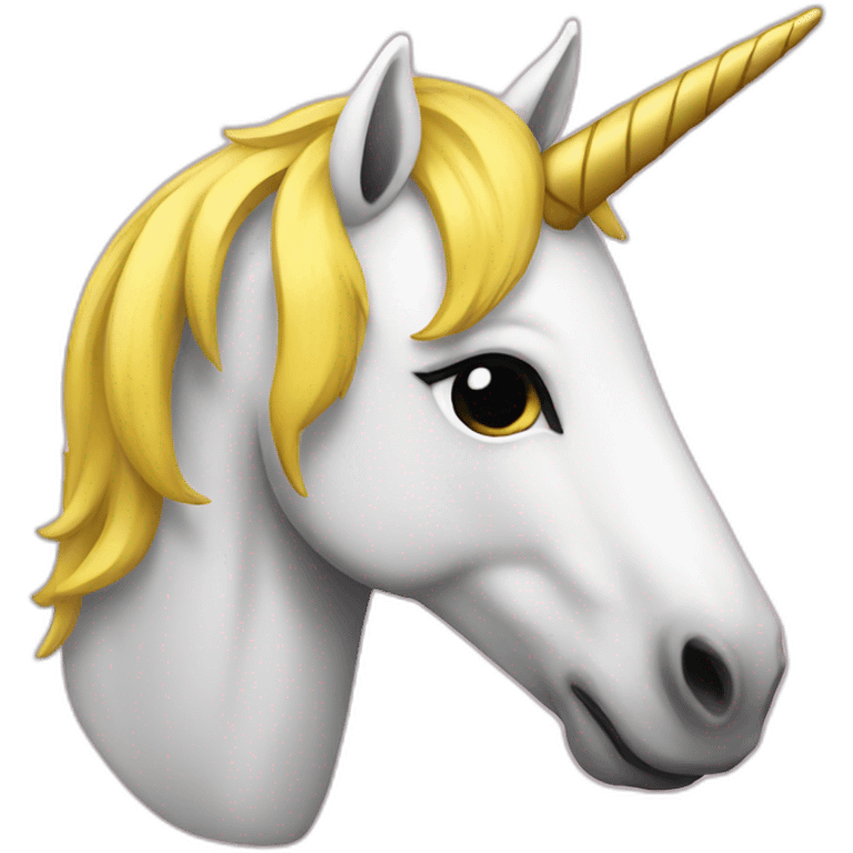 unicorn- yellow emoji