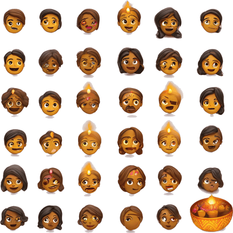 create custom, beautiful and elegant emojis that catch the essence of Diwali festival emoji