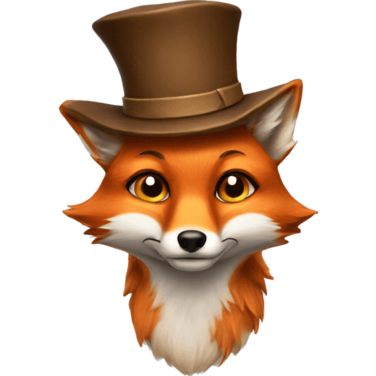 fox with a hat emoji