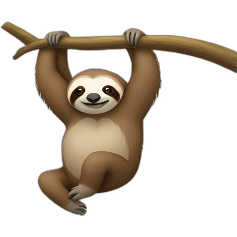 sloth hanging emoji