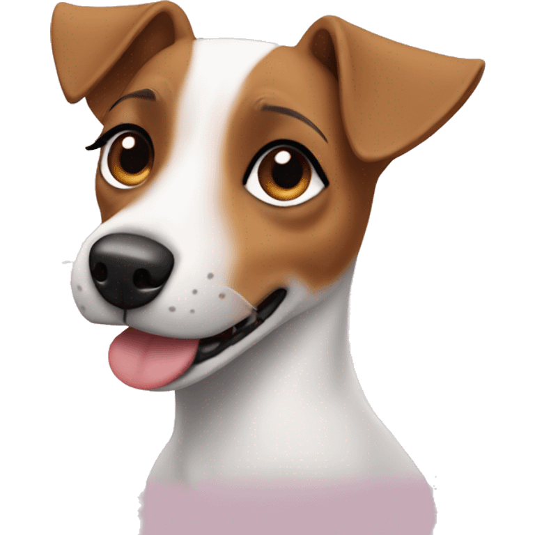 Jack Russel terrier girl emoji