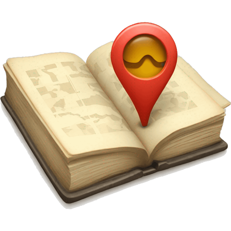 books and map pointer emoji