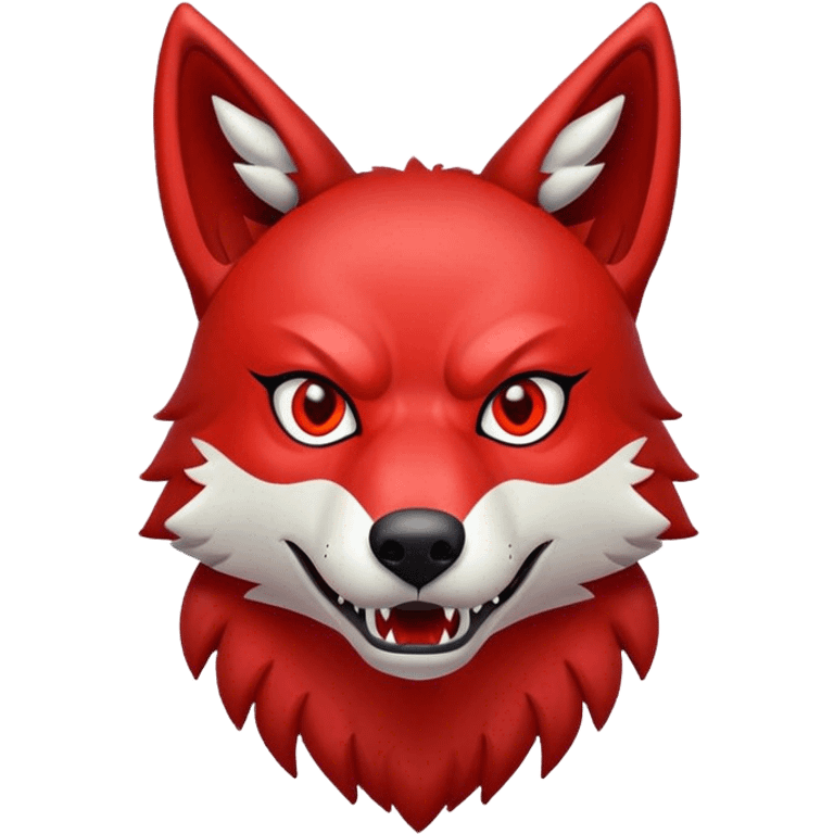 Evil Scary Red Wolf emoji