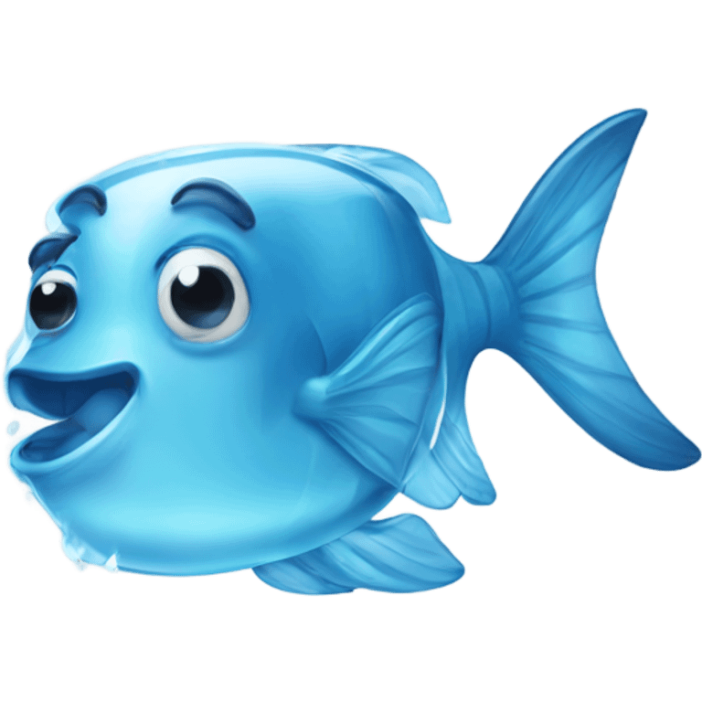 Ice cube fish  emoji