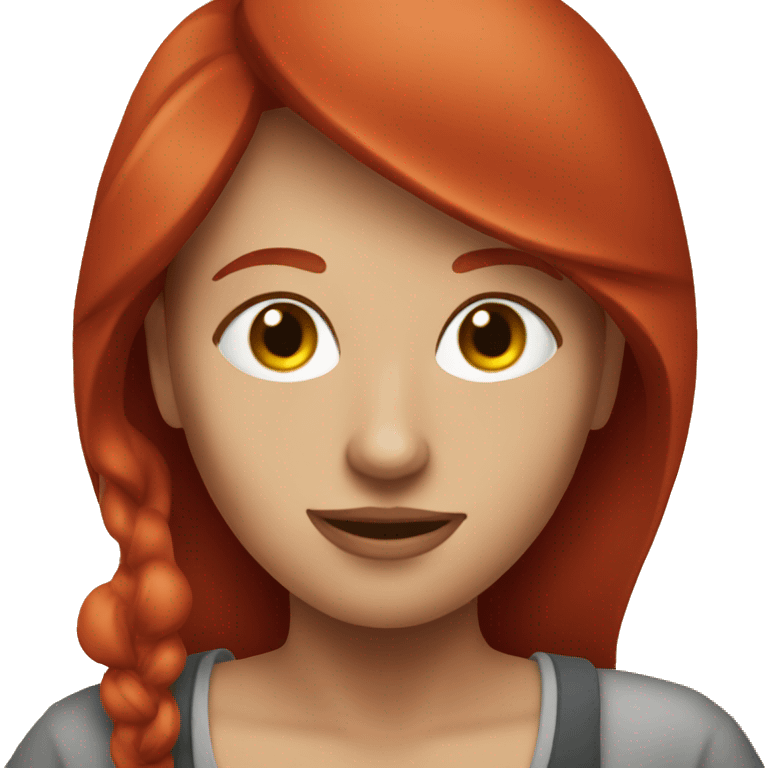 a red hair woman drinkin mate emoji