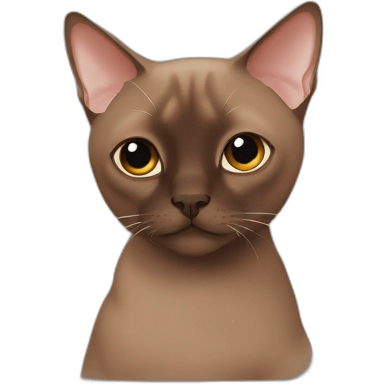 chocolate tonkinese cat emoji