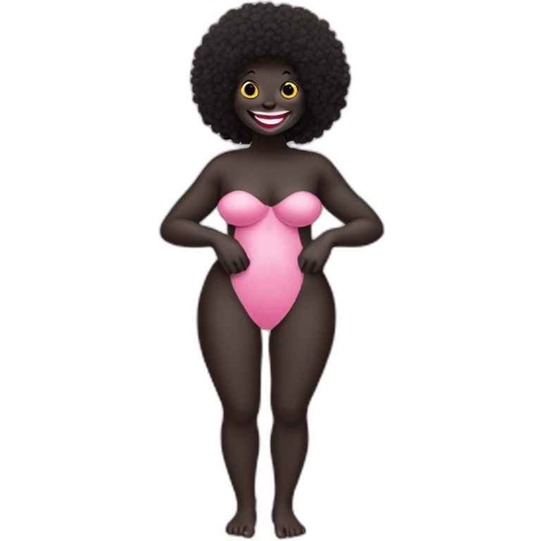 Female naturist pink gollywog emoji