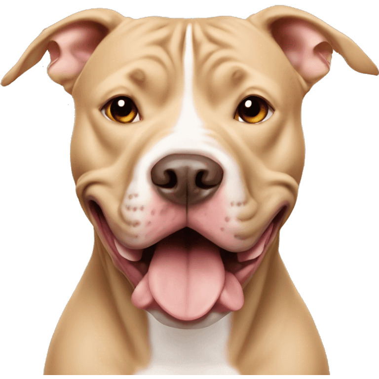 Hungry beige pitbull emoji