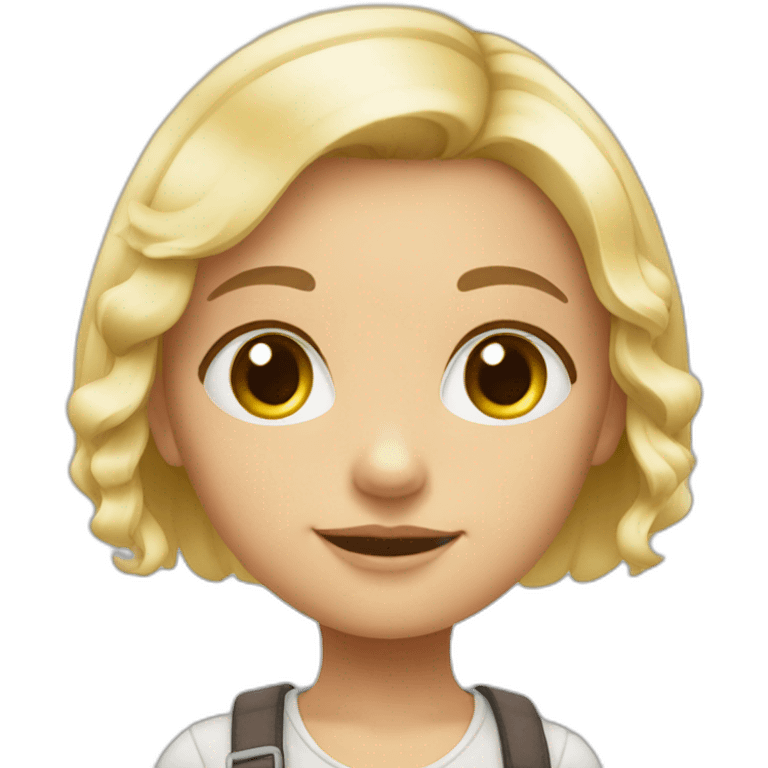 polish small girl blonde emoji