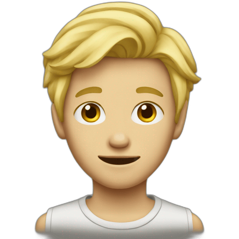 blond teenage boy emoji