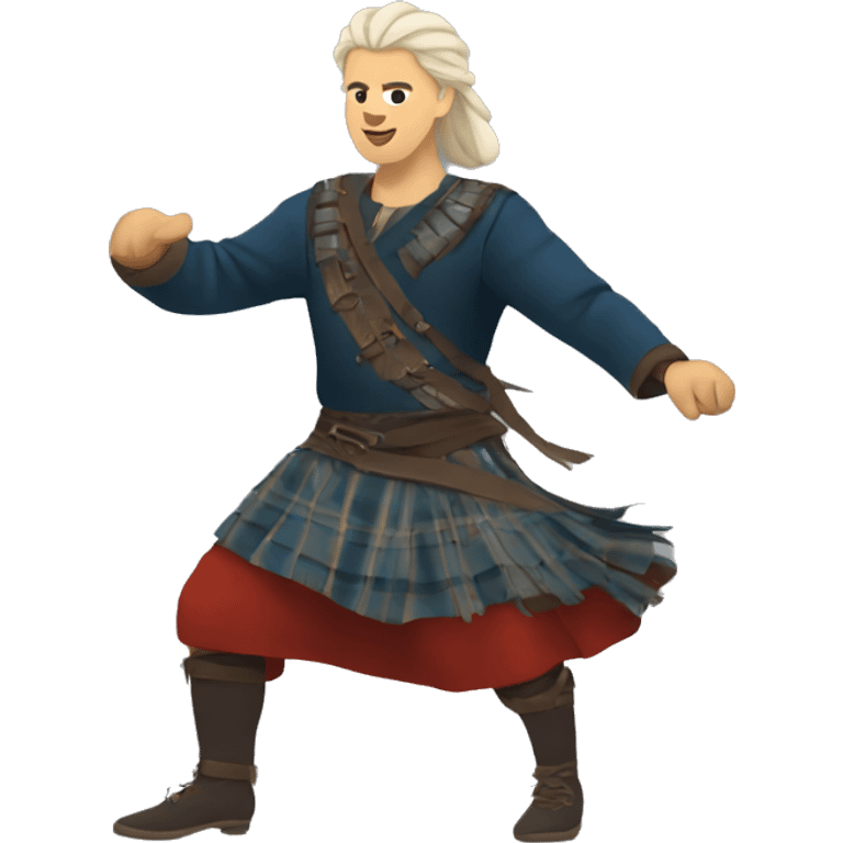 Highlander dancing lezginka emoji