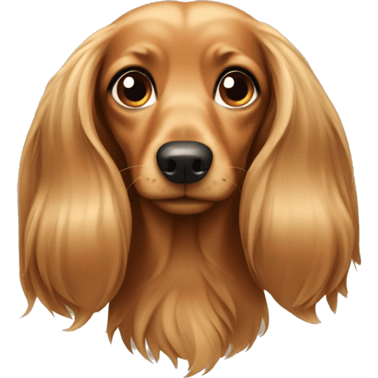 Dachsdog with long hair emoji