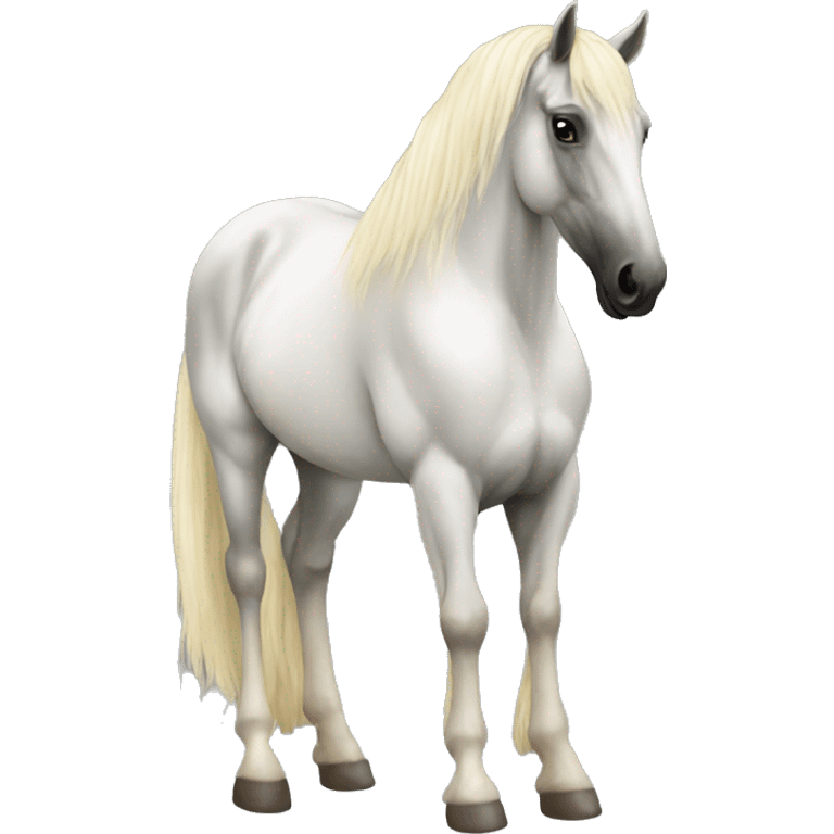 Blonde horse friesian  emoji