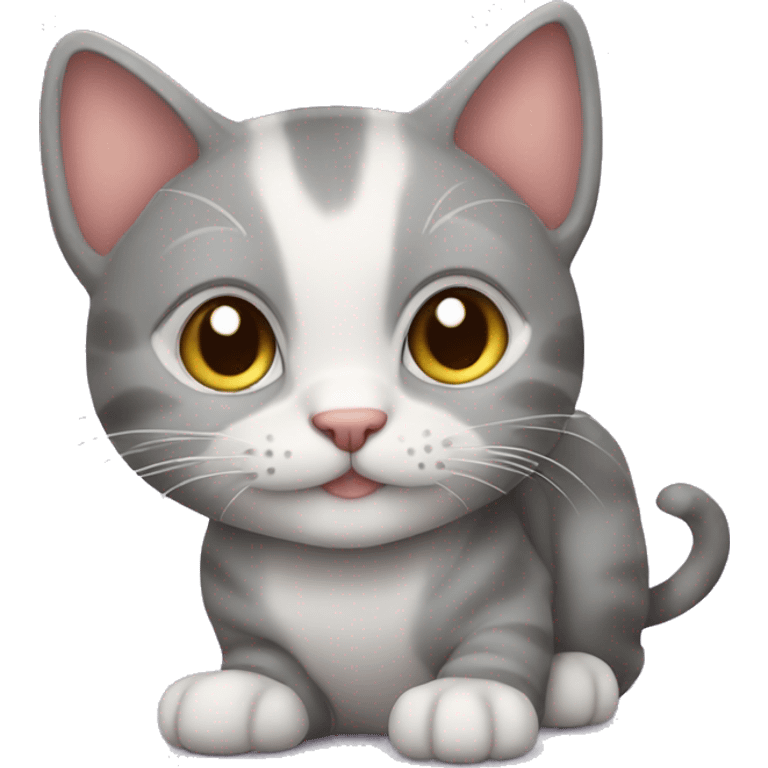 cute cat with mause emoji