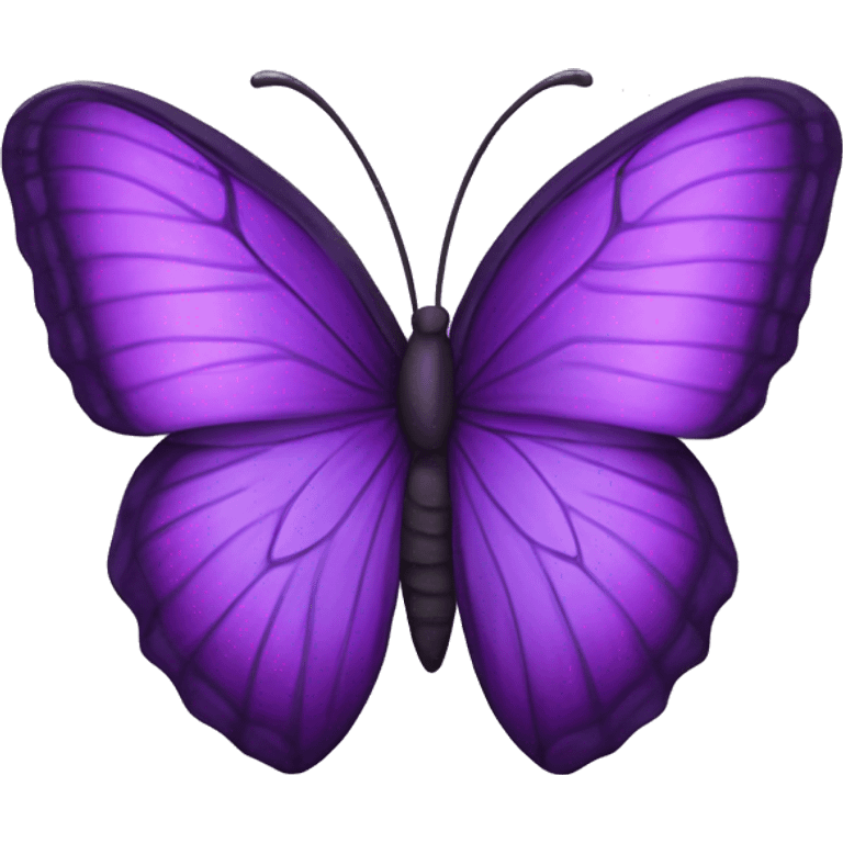 Purple butterfly inside heart emoji