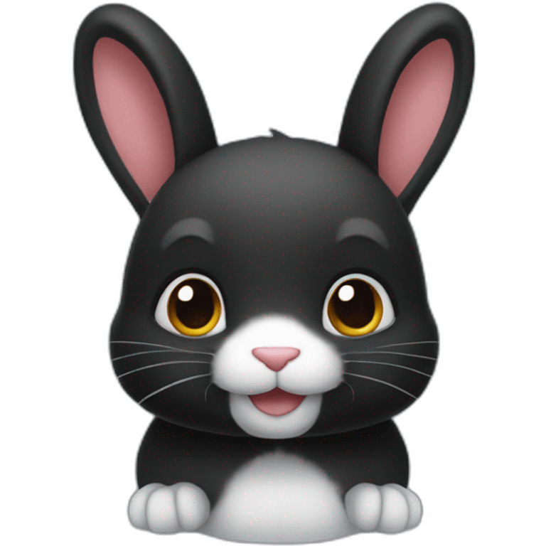 Cute black rabbit named Diaby emoji