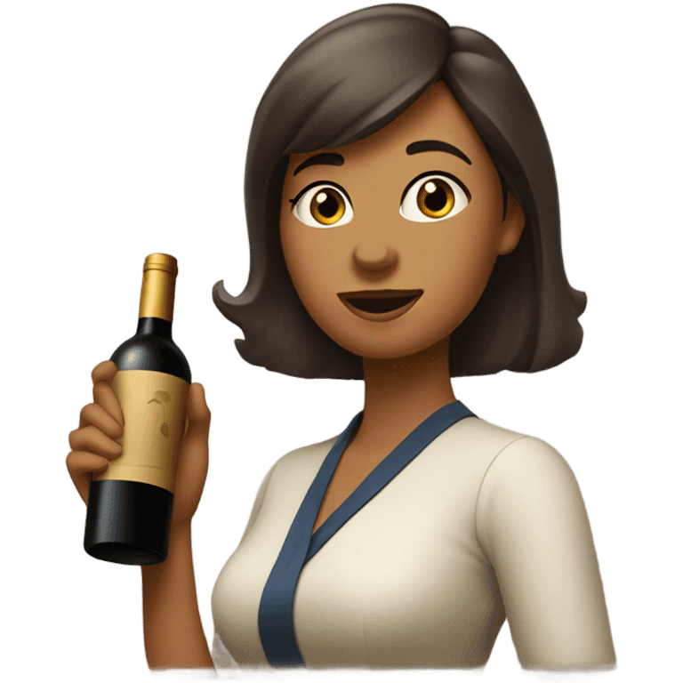 Pretty woman stopping wine emoji